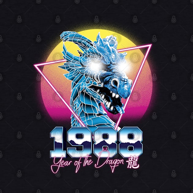 Dragon chinese retrowave zodiac Made in 1988 by MARCHY